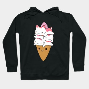 Cute Cat Ice Cream Cone T-Shirt Hoodie